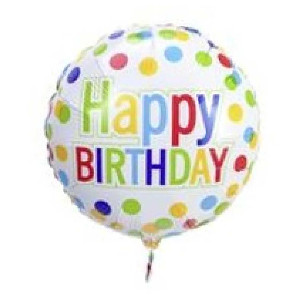 Folienballon "Happy Birthday", bunt, ca. 45cm, 1 Stk. – Bild 3