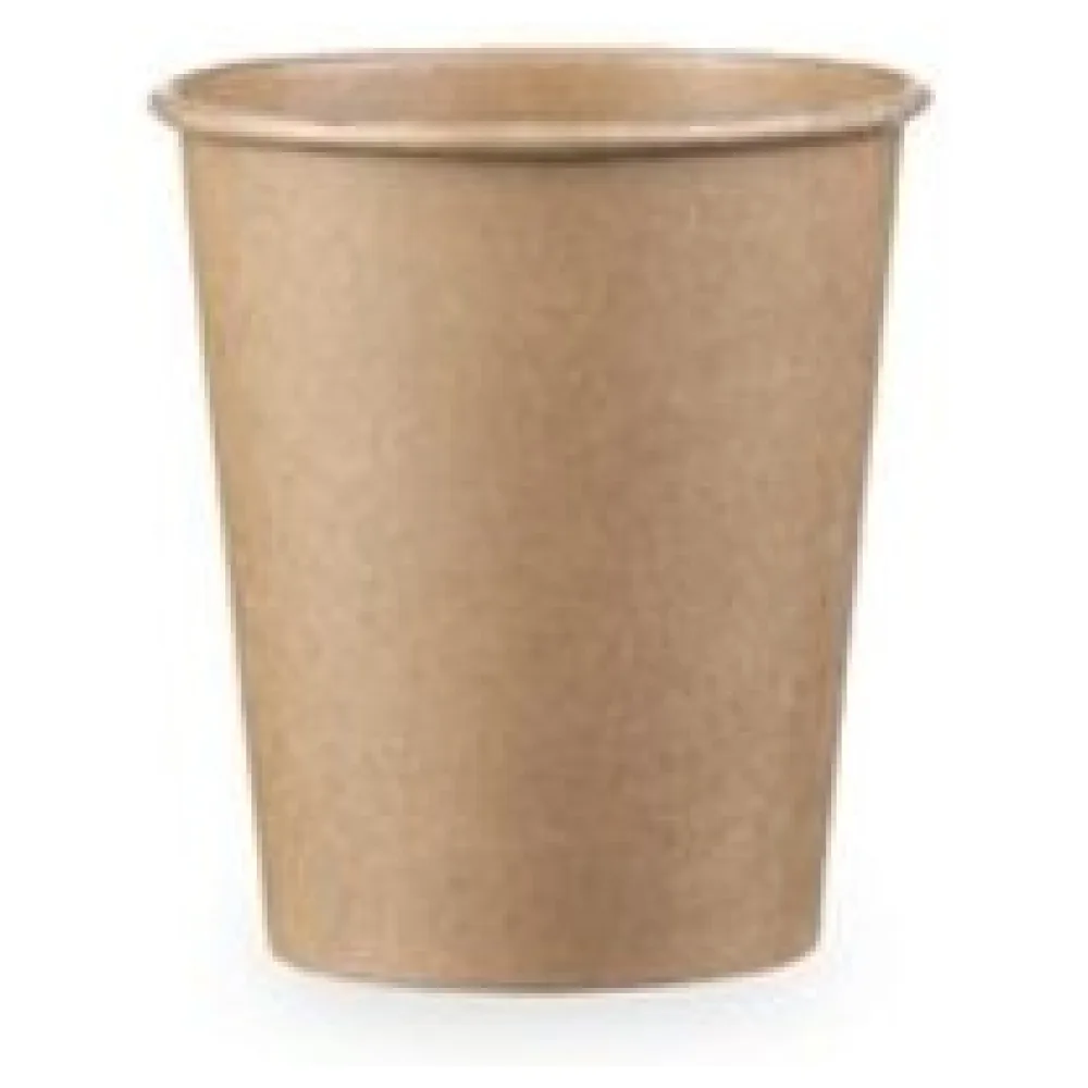 Kaffeebecher 'Coffee To Go' Pappbecher 100% ohne Kunststoff braun 200ml, 50 Stk. – Bild 3