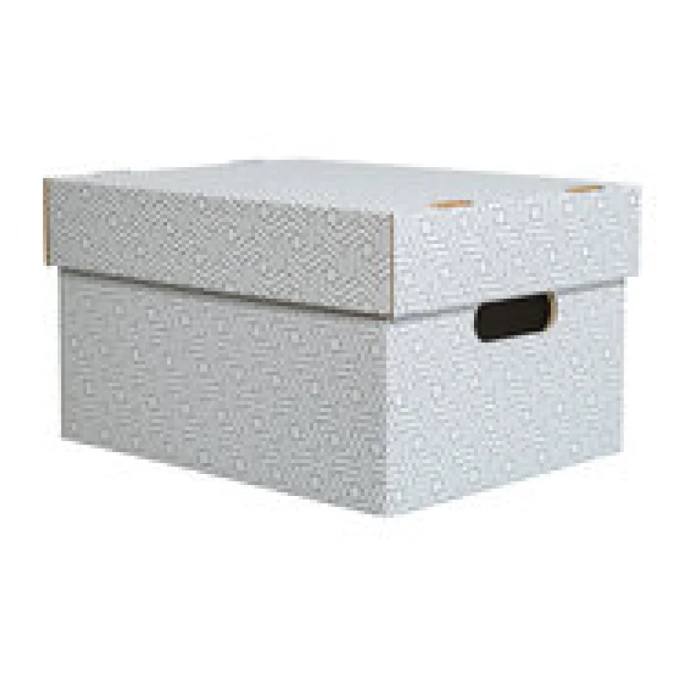 Aufbewahrungsboxen mit abnehmbaren Deckel 335x245x195mm weiß grau