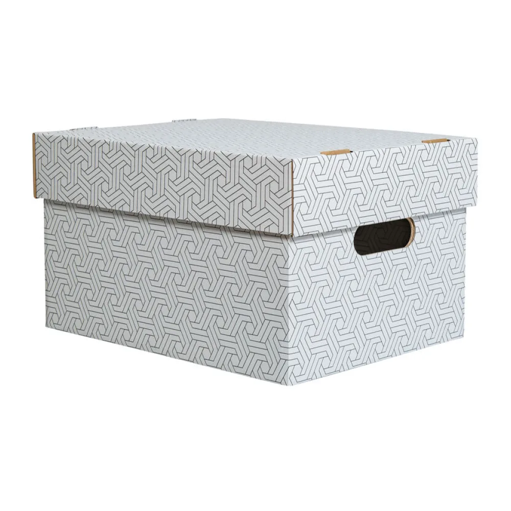 Aufbewahrungsboxen mit abnehmbaren Deckel 335x245x195mm weiß grau – Bild 2