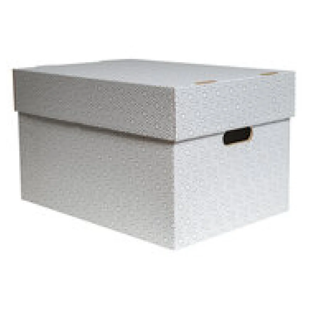 Aufbewahrungsboxen mit abnehmbaren Deckel 493x343x295mm weiß grau