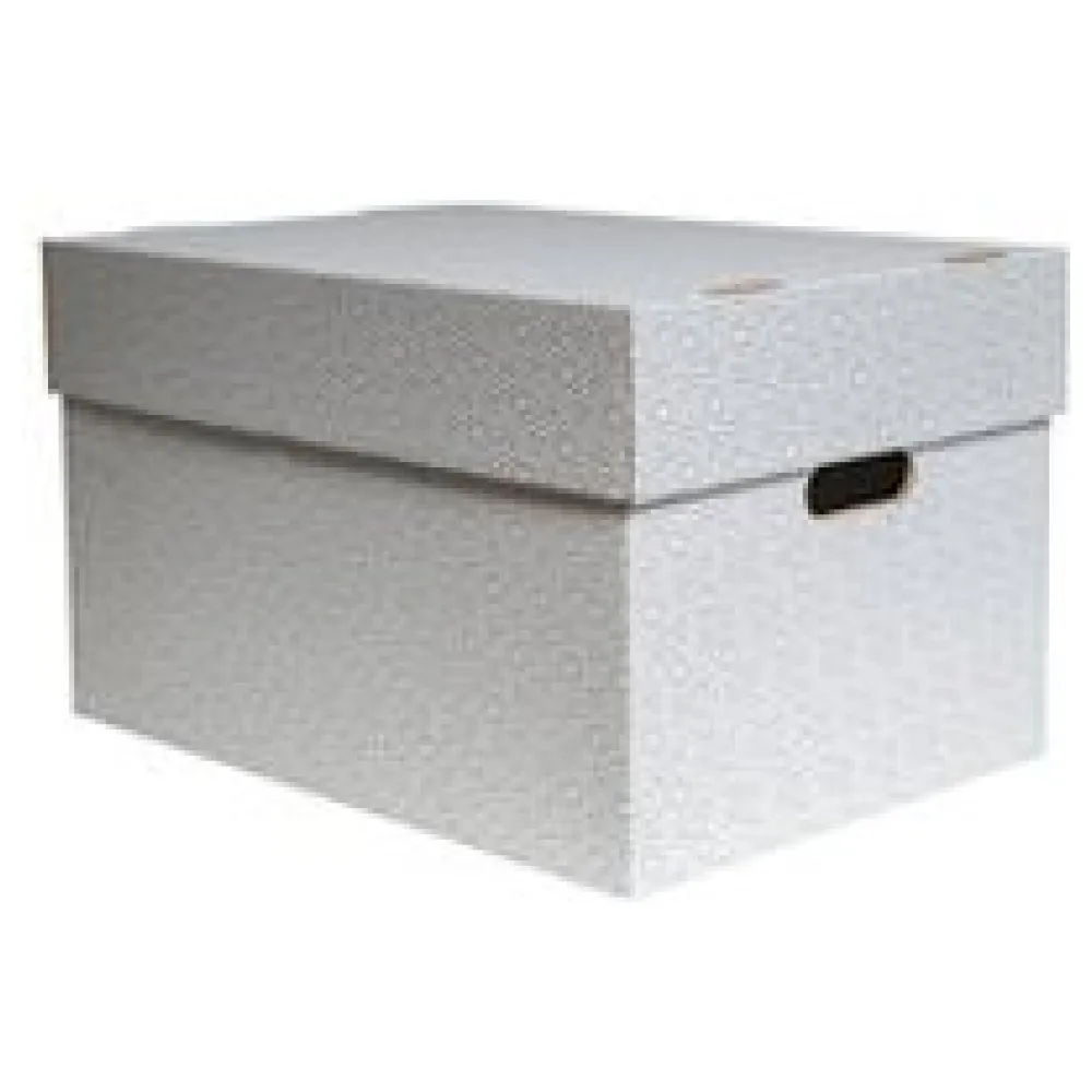 Aufbewahrungsboxen mit abnehmbaren Deckel 493x343x295mm weiß grau – Bild 3