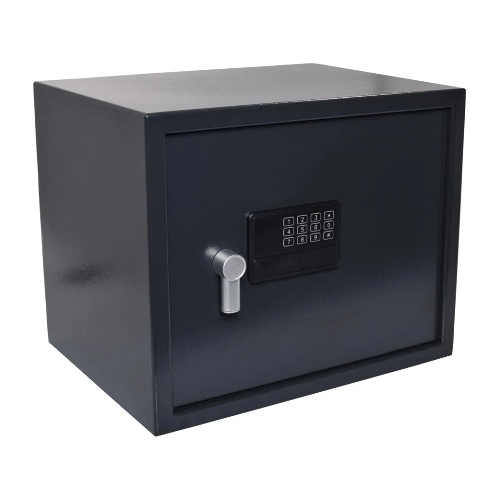 Tresor Safe 43x35x33 cm mit elektronischem Zahlenschloss für Tisch/Wandmontage anthrazit – Bild 2