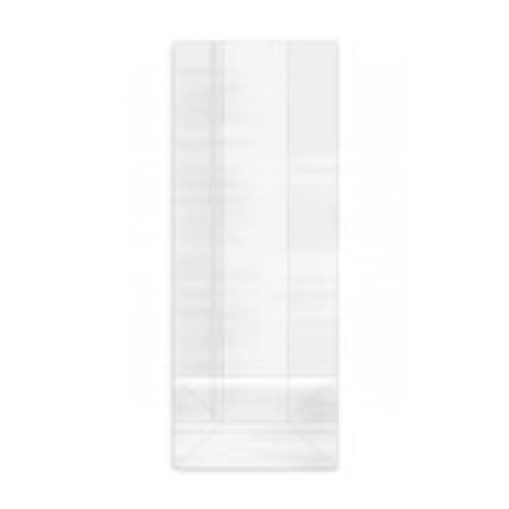 Blockbodenbeutel hochtransparent 80 + 40 x 240mm mit verschweißtem Boden, 100 Stk.