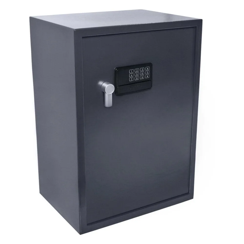 Tresor Safe 60x41x39 cm mit elektronischem Zahlenschloss für Tisch/Wandmontage anthrazit – Bild 2