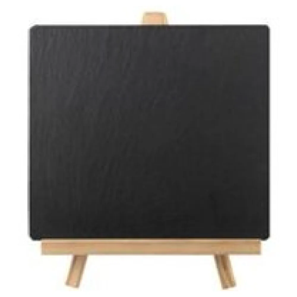 Mini-Staffelei mit Kreidetafel "Naturstein" aus Schiefer/Holz natur 17,5 x 20cm – Bild 3