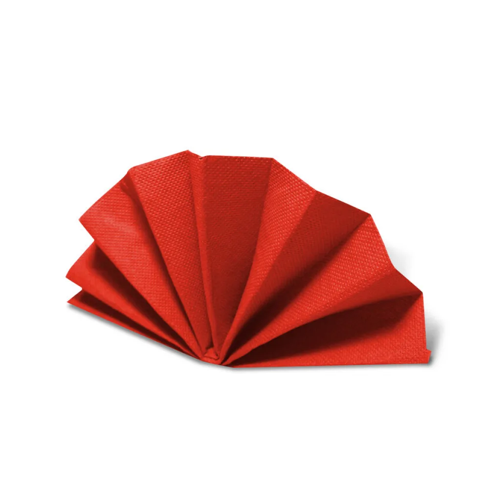DekoStar Servietten 38 x 38cm rot, Geprägte Tischservietten Tischdekoration, 50 Stk. – Bild 2