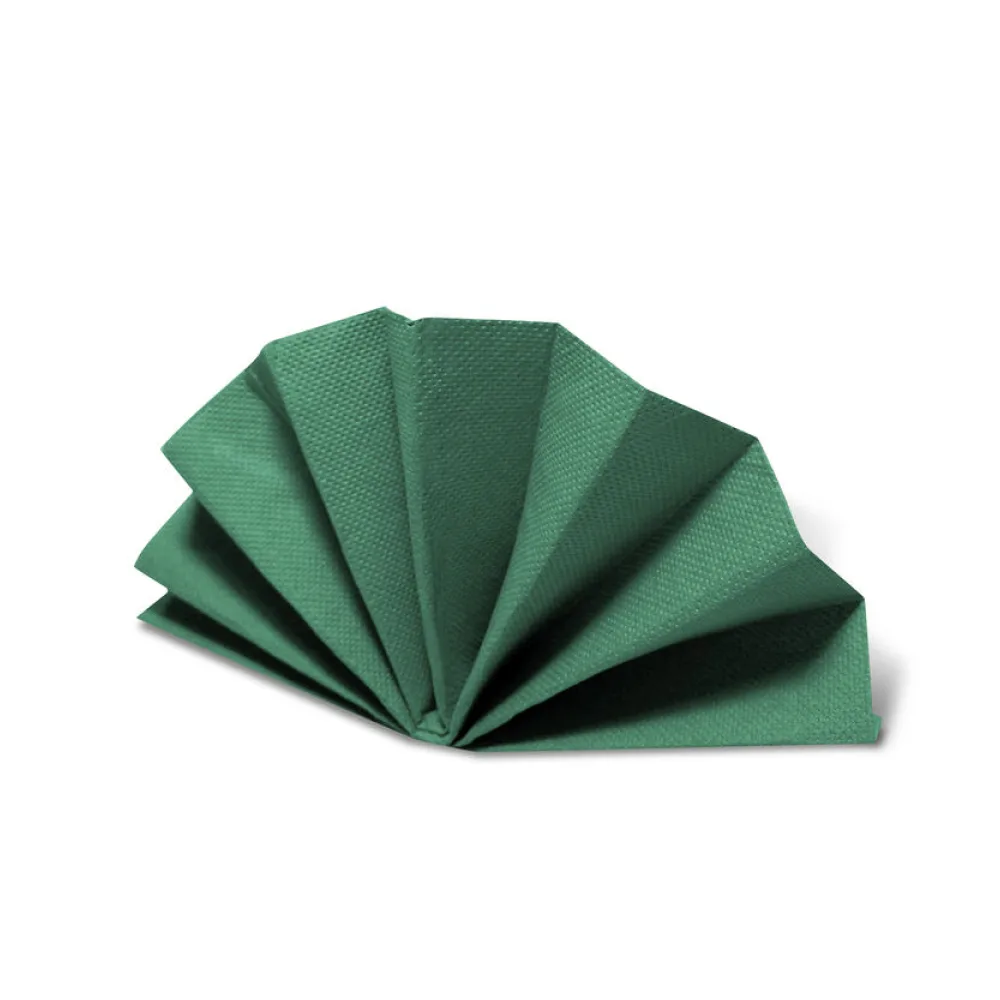 DekoStar Servietten 38 x 38cm dunkelgrün, Geprägte Tischservietten Tischdekoration, 50 Stk. – Bild 2
