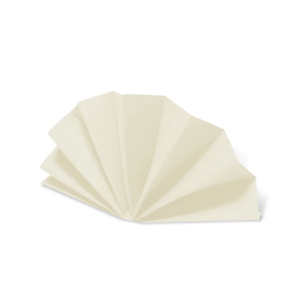 DekoStar Servietten 38 x 38cm champagner, Geprägte Tischservietten Tischdekoration, 50 Stk. – Bild 2