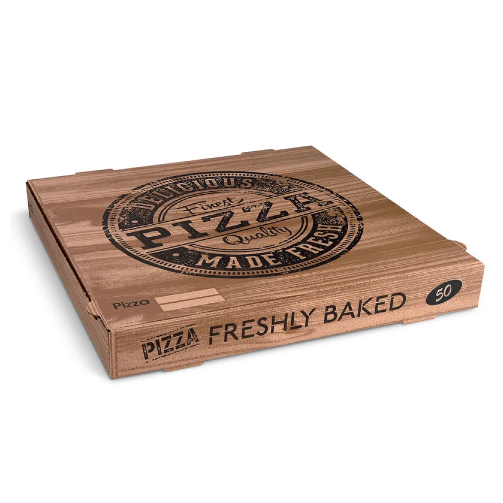 Pizzakarton aus Mikrowellpappe H4 mit neutralem Motiv für XXL Pizzen, 50x50x5cm, 100 Stk. – Bild 2