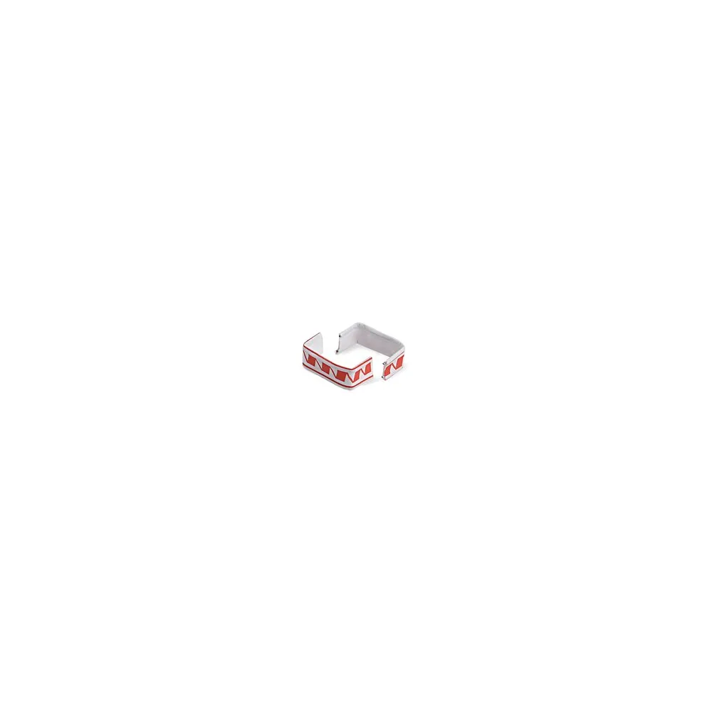 Verschlussclipse U-Form Beutelverschlüsse 33 x 8 mm rot/weiß PAP/FE, 1000 Stk.