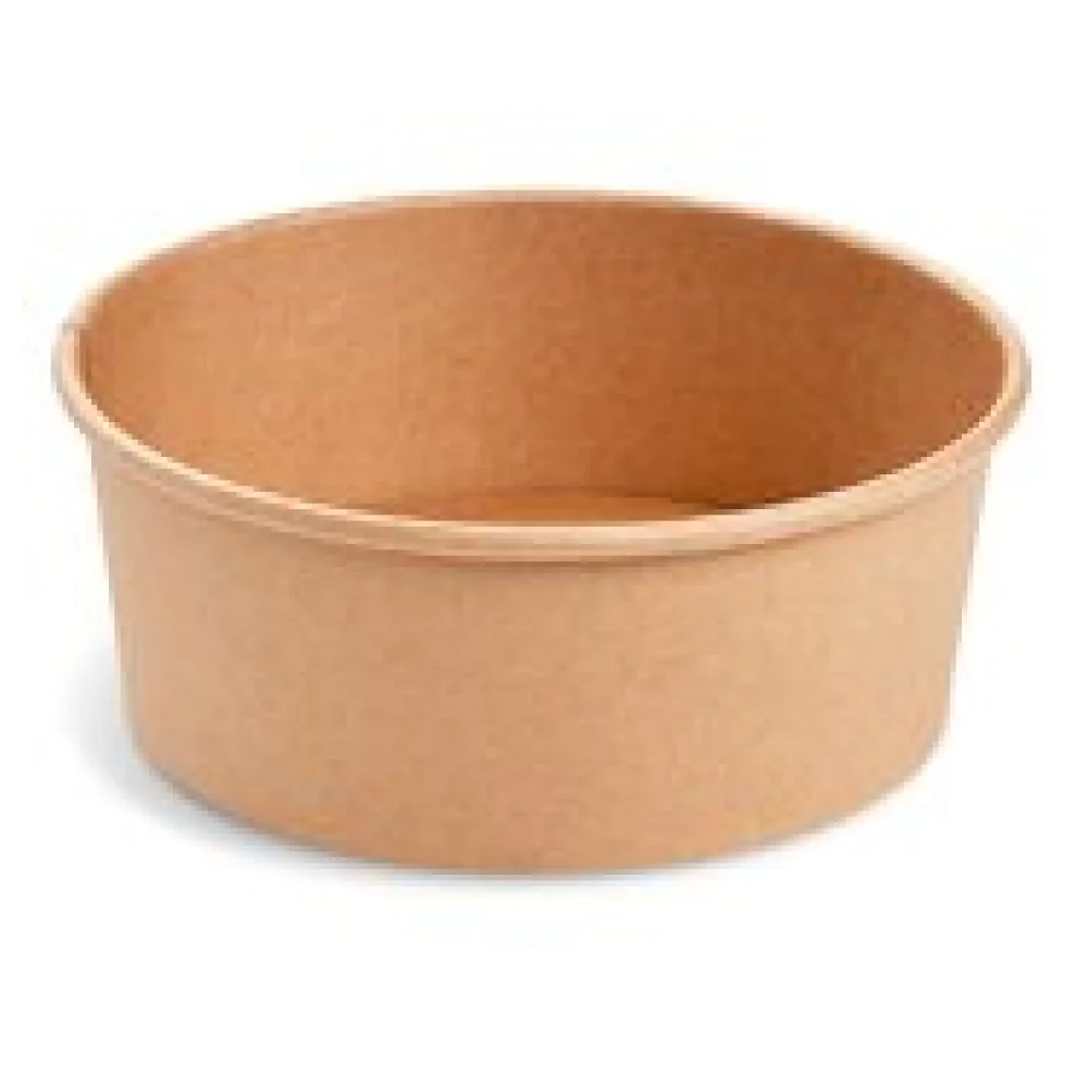 Salatschalen Feinkostschalen braun aus Pappe mit PE beschichtet 750ml O150mm, 50 Stk.