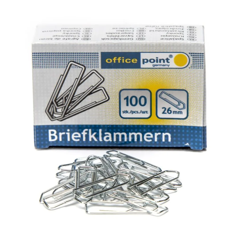 Büroklammern Briefklammern silber verzinkt 26mm (10 packs je 100 Stk) = 1000 Stk. – Bild 2