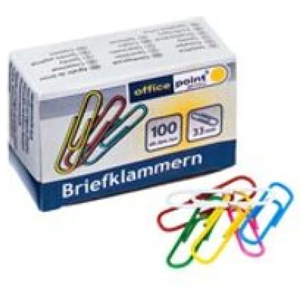 Büroklammern Briefklammern farblich sortiert 33mm (10 packs je 100 Stk) = 1000 Stk. – Bild 3