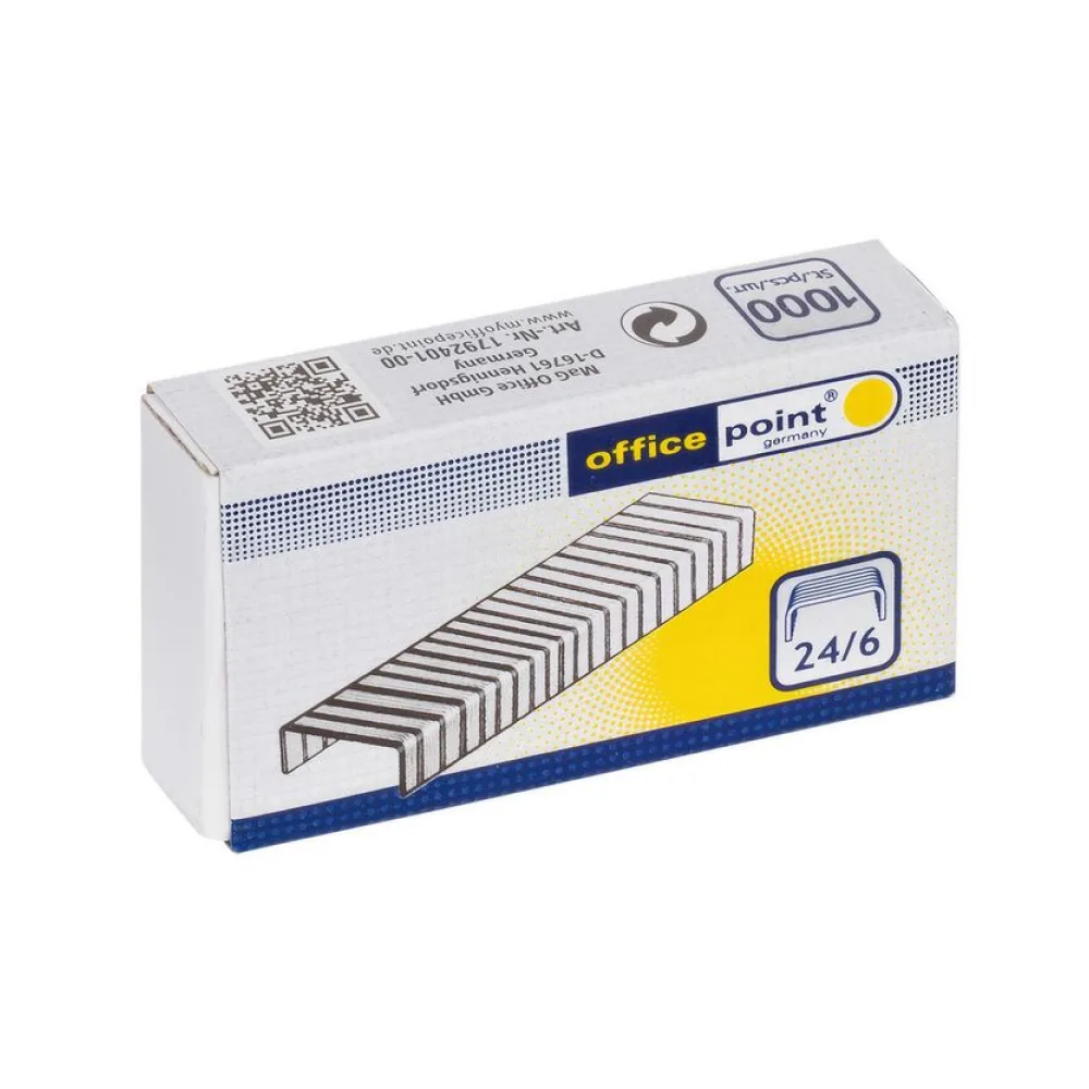 Heftklammern silber verzinkt 24/6 (10 packs je 1000 Stk) = 10000 Stk. – Bild 2