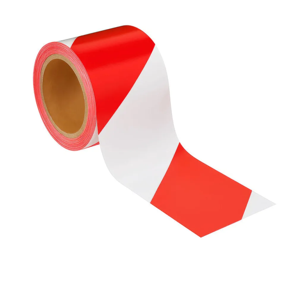 Absperrband rot weiß gestreift 75mm breit 100 Meter LDPE – Bild 2