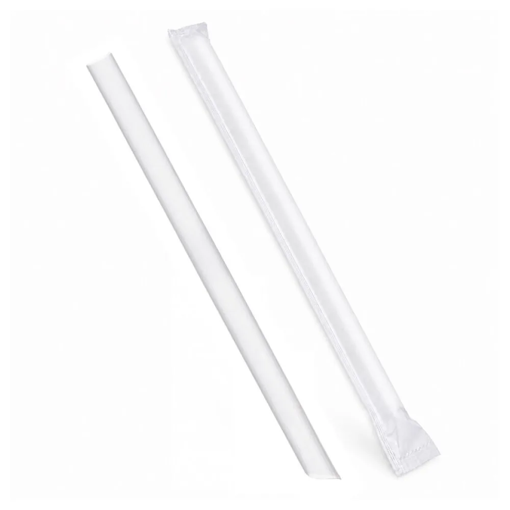 Mehrwegtrinkhalme für BUBBLE TEA JUMBO transparent, einzeln gehüllt 20cm O12 mm, 100 Stk. – Bild 2