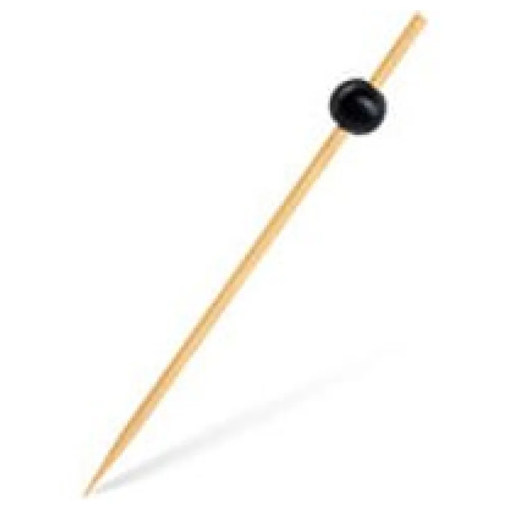 Fingerfood-Spieß - schwarze Perle 120 mm, stabil und splitterfrei, 100 Stk. – Bild 3