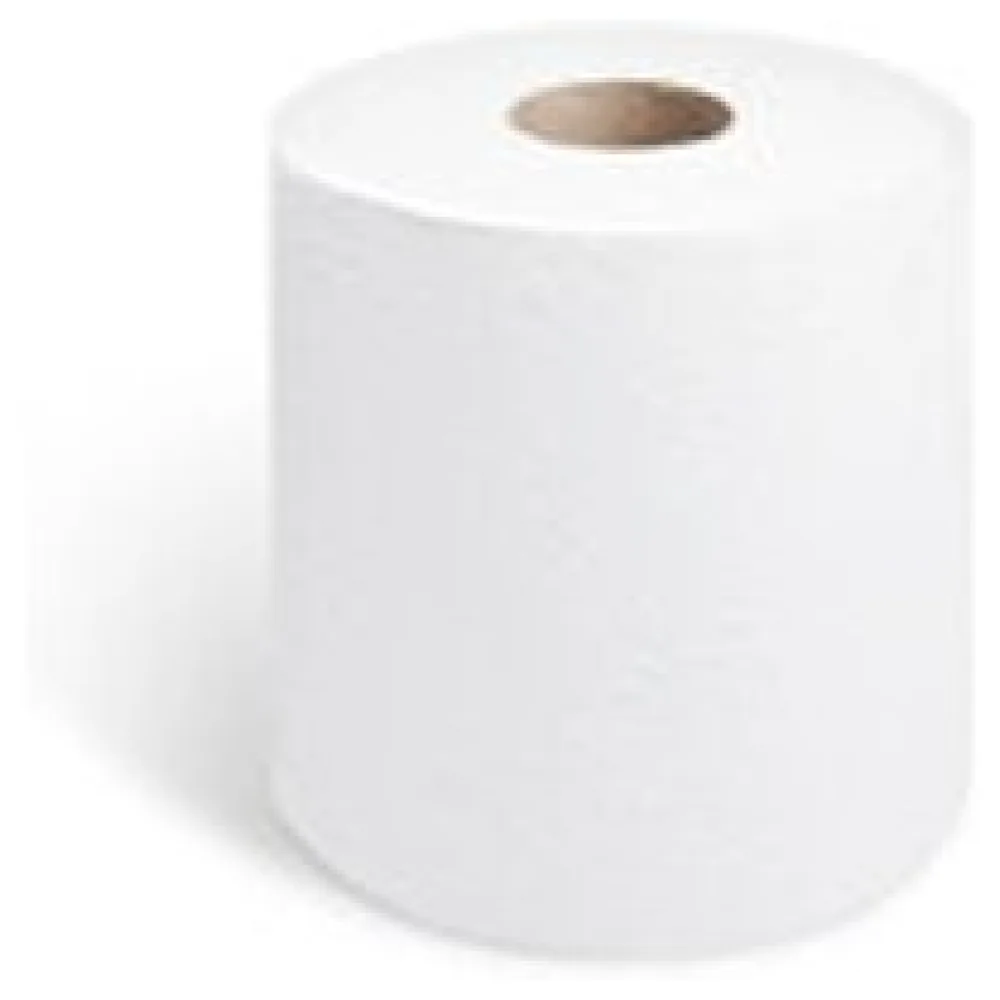 Papierputztuchrolle 2-lagig geprägt weiß O19cm 19cm x 100m, 400 Blatt FSC-Mix, 6 Stk. – Bild 3