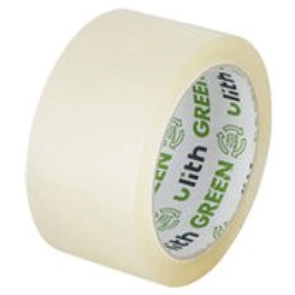 ULITH GREEN Packband Klebeband 50mmx66m mit Recyclinganteil & leise, transparent – Bild 3
