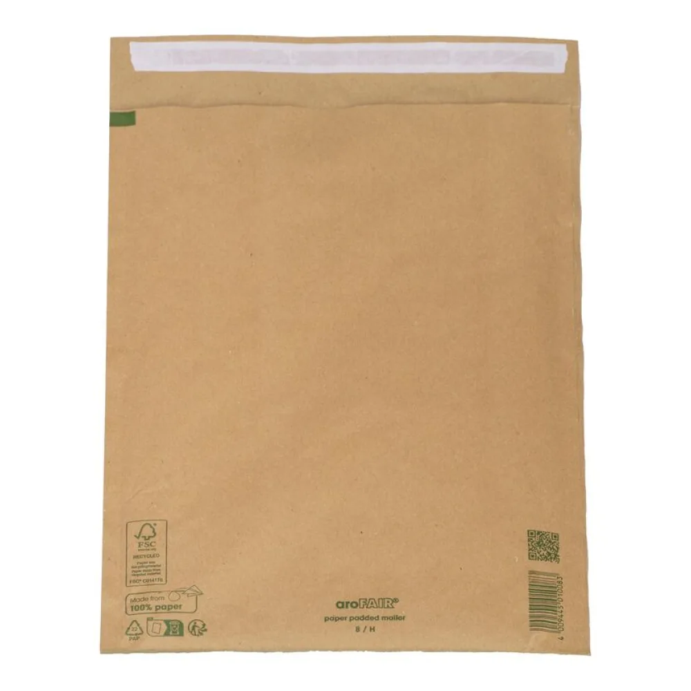 AROFAIR Papierpolstertaschen 290x370+50mm 100% Recycling, Ersatz für Luftpolstertaschen – Bild 2