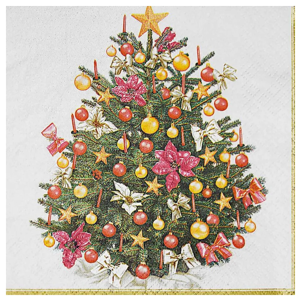 Weihnachtsservietten 3-lagig 33 x 33 cm Weihnachtsbaum, 20 Stk. – Bild 2