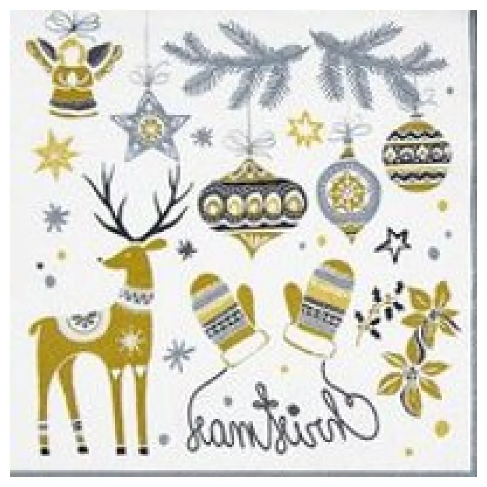 Weihnachtsservietten 3-lagig 33 x 33 cm Weihnachtsdeko, 20 Stk. – Bild 3