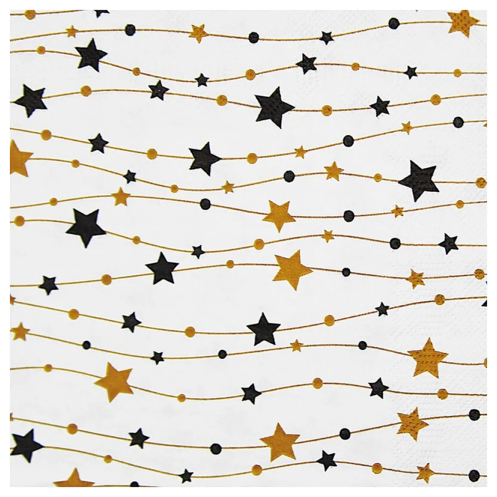 Weihnachtsservietten 3-lagig 33 x 33 cm Sterne, 20 Stk. – Bild 2