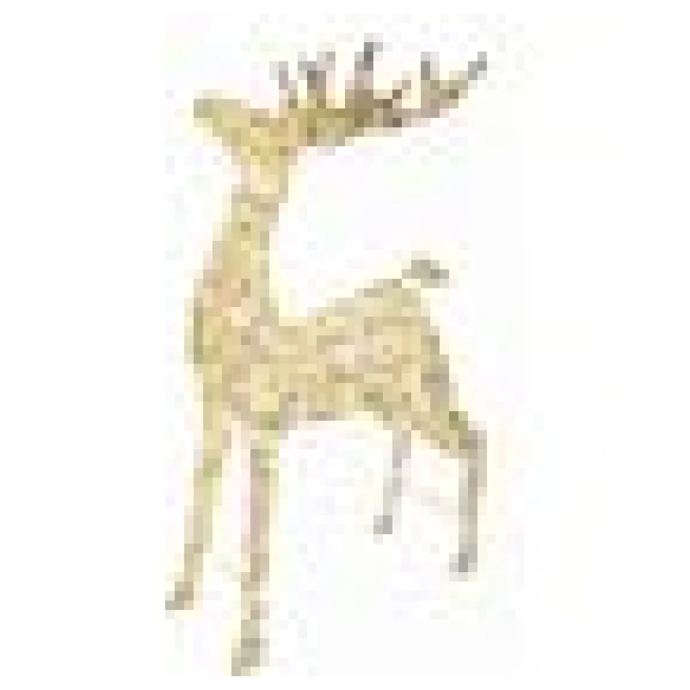 Rentier aus Metall/PET gold, mit LED, warmweiß, 100cm – Bild 4