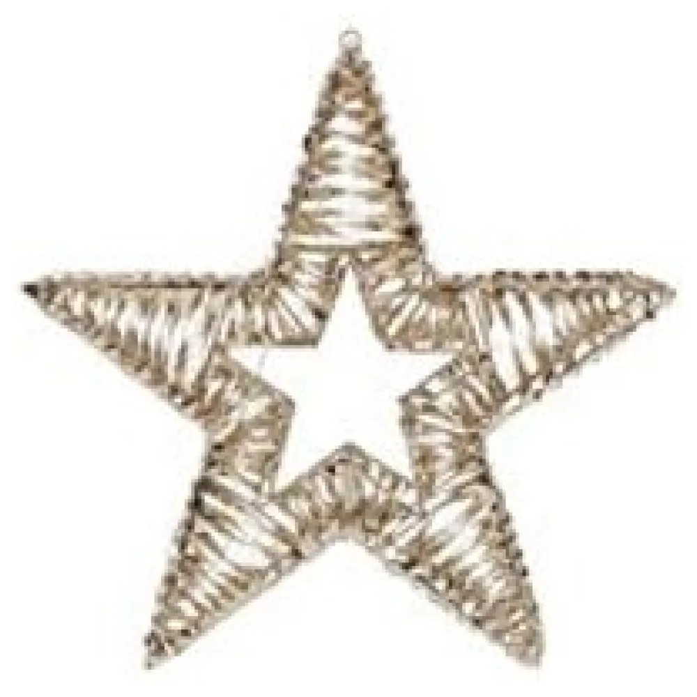 Stern, aus Metall/PET gold, mit LED, warmweiß, O60cm – Bild 3
