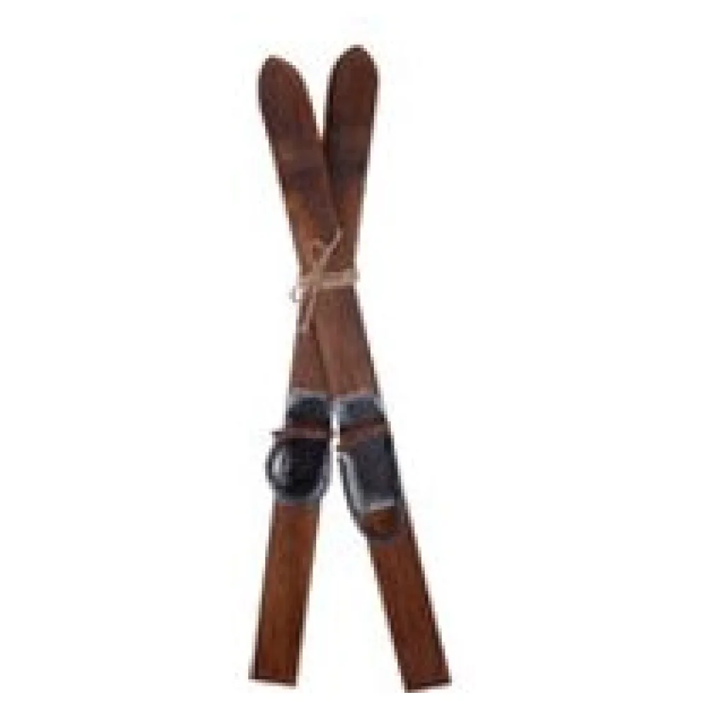 Ski "Vintage", Deko zum Hängen aus Holz 60cm, 1 Paar – Bild 3