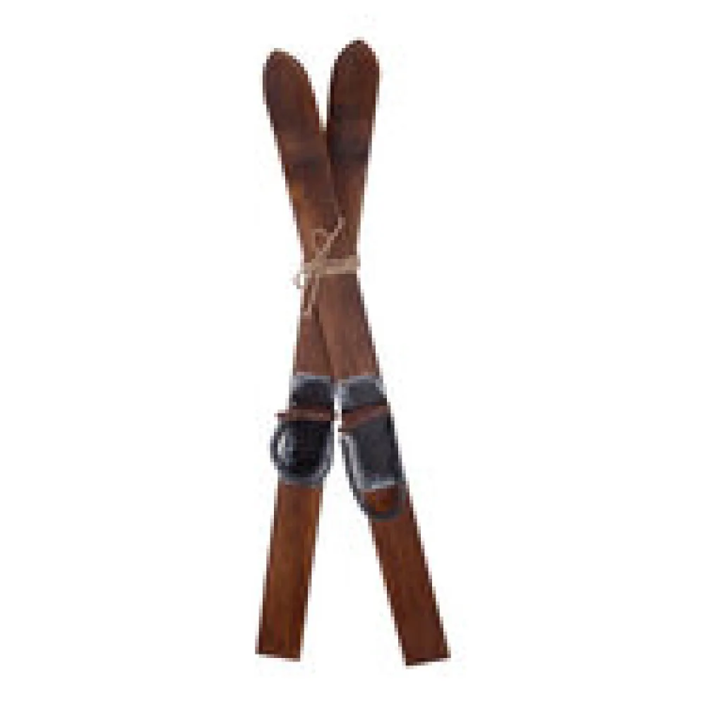 Ski "Vintage", Deko zum Hängen aus Holz 60cm, 1 Paar