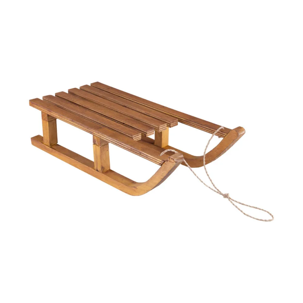 Schlitten aus Holz, Deko zum Hängen braun 38cm – Bild 2