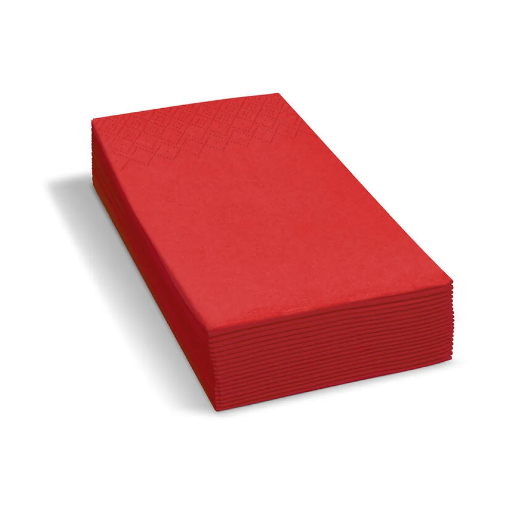 Servietten 33 x 33 cm 1/8 -Kopffalz, 2-lagig rot, 250 Stk. – Bild 2