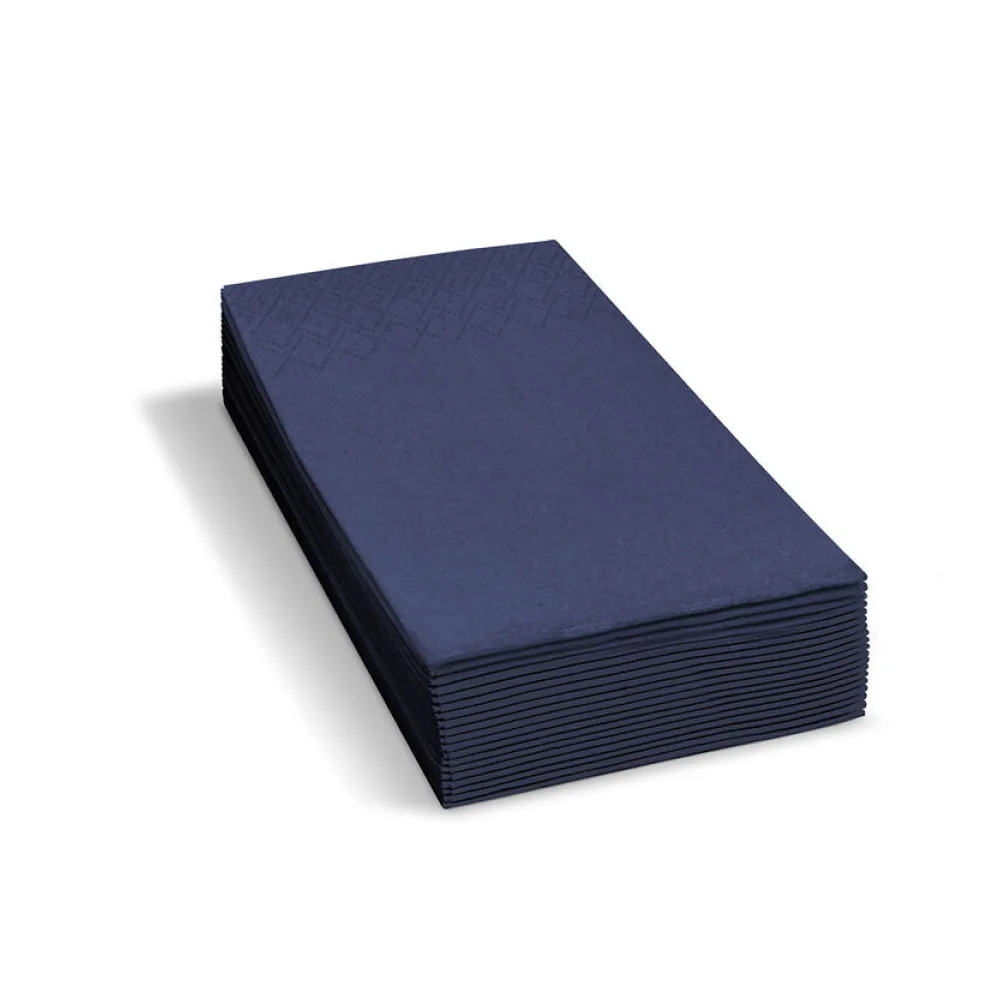 Servietten 33 x 33 cm 1/8 -Kopffalz, 2-lagig dunkelblau, 250 Stk. – Bild 2