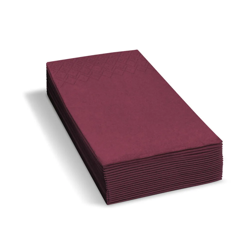 Servietten 33 x 33 cm 1/8 -Kopffalz, 2-lagig bordeaux, 250 Stk. – Bild 2
