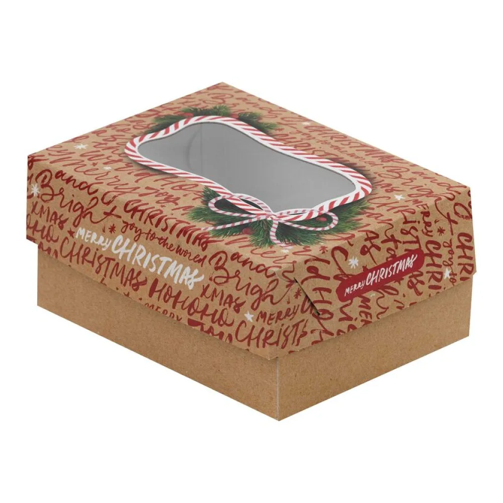 Keksbox Gebäckkarton mit PET Beschichtung & Sichtfenster "Weihnachten" 170x126x78mm, 162 Stk. – Bild 2