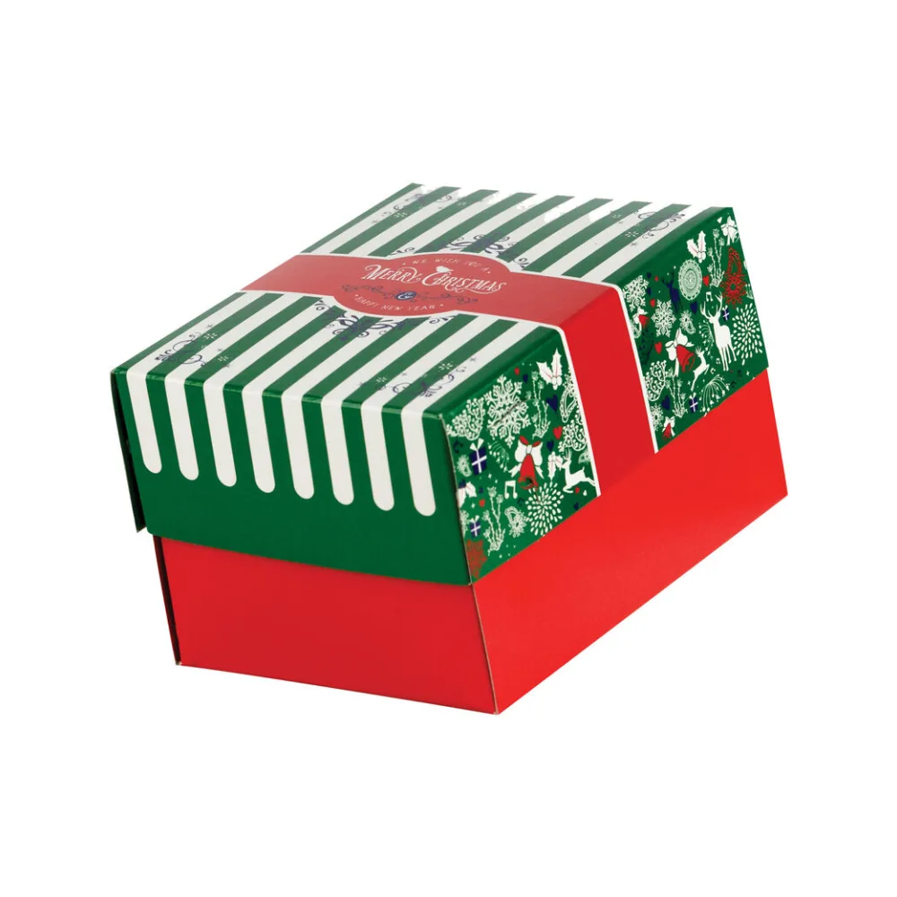 Keksbox Gebäckkarton mit Alubeschichtung "Weihnachten" 130 x 100 x 80mm, 220 Stk. – Bild 2
