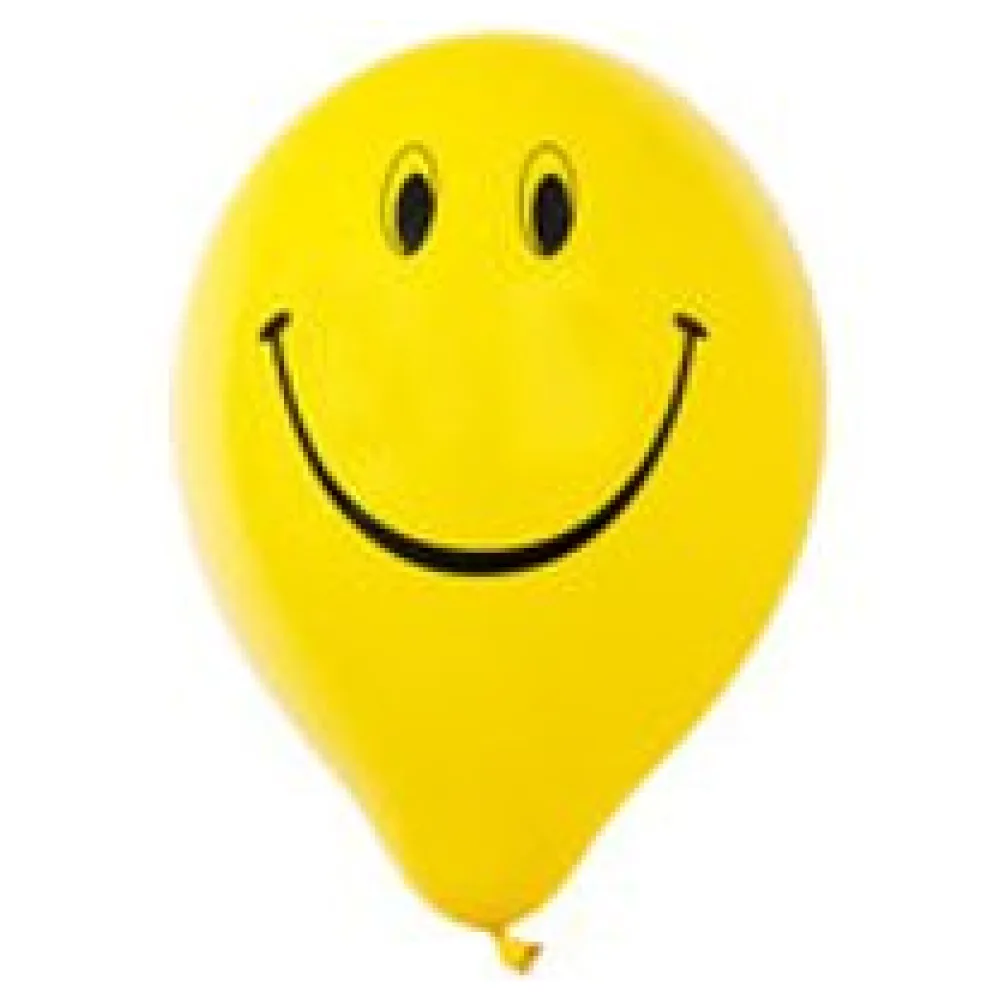 Luftballons "Smiley", gelb, O25cm, 12 Stk. – Bild 3