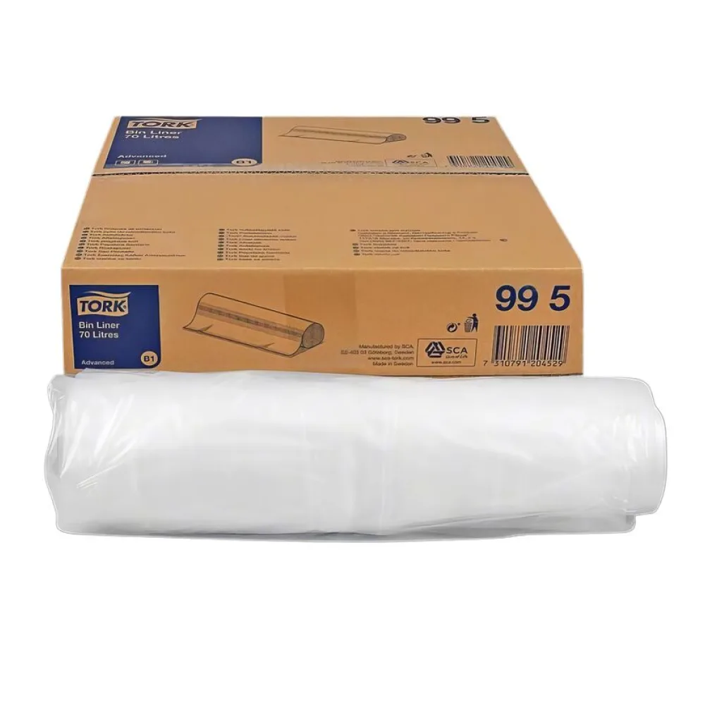 Abfallsäcke Müllsäcke 70l B1 640x950mm transparent 5 Rollen je 50 Stück – Bild 2
