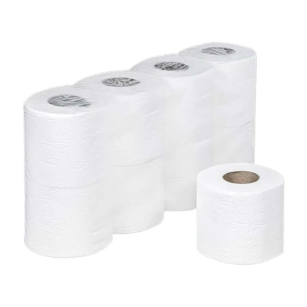 Ecoline Toilettenpapier 3-lagig aus Zellstoff 250 Blatt 9,3x11 cm, 64 Rollen – Bild 2