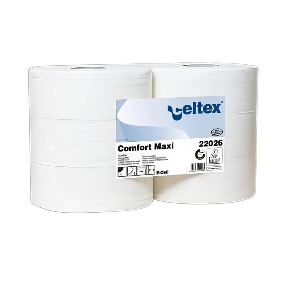 Mini Jumbo Toilettenpapier 2-lagig Zellstoff 9,2x18cm weiß, 6 Rollen je 160m – Bild 2