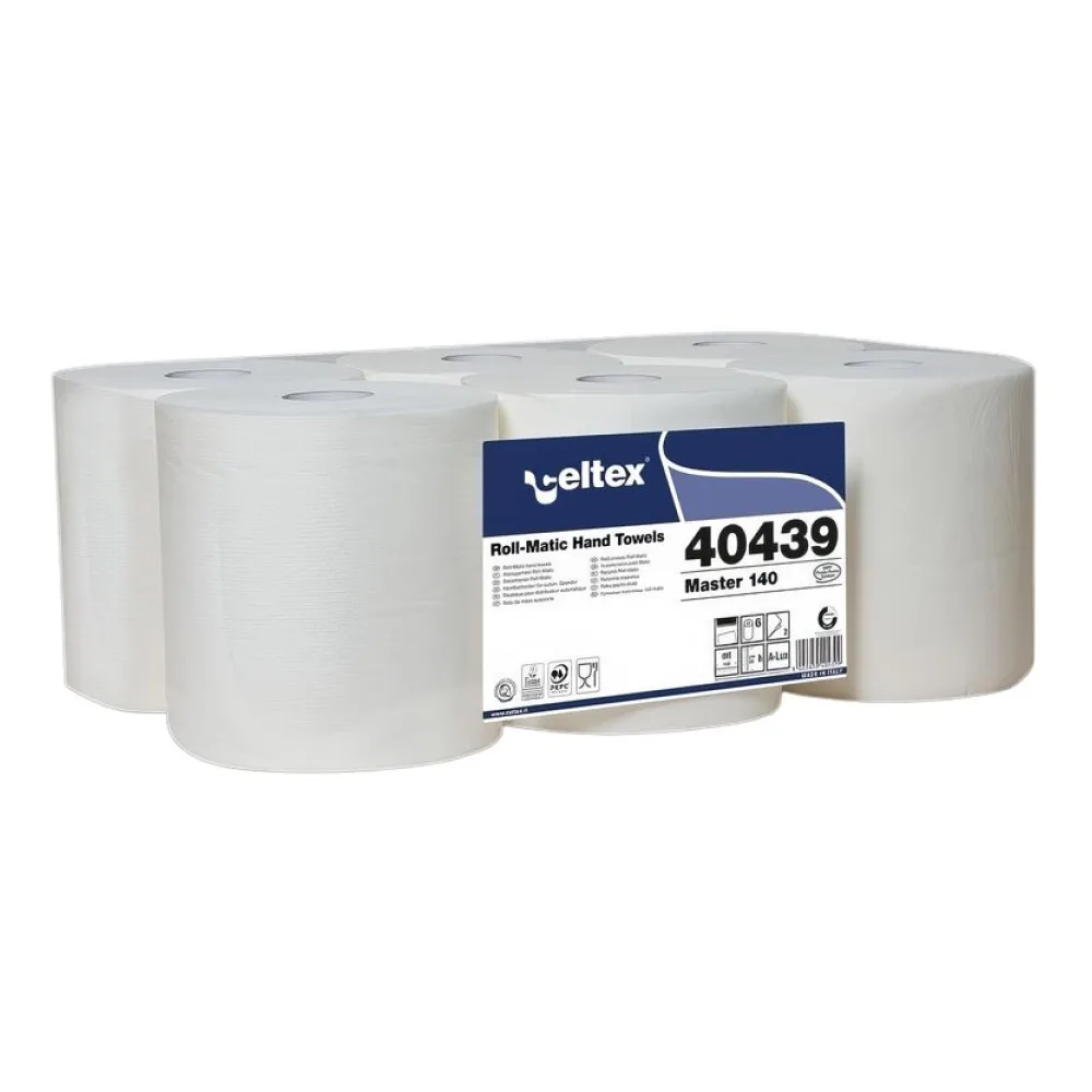 Rollenhandtuch weiss 2-lagig 6 Rollen á 140m, 20 cm breit – Bild 2