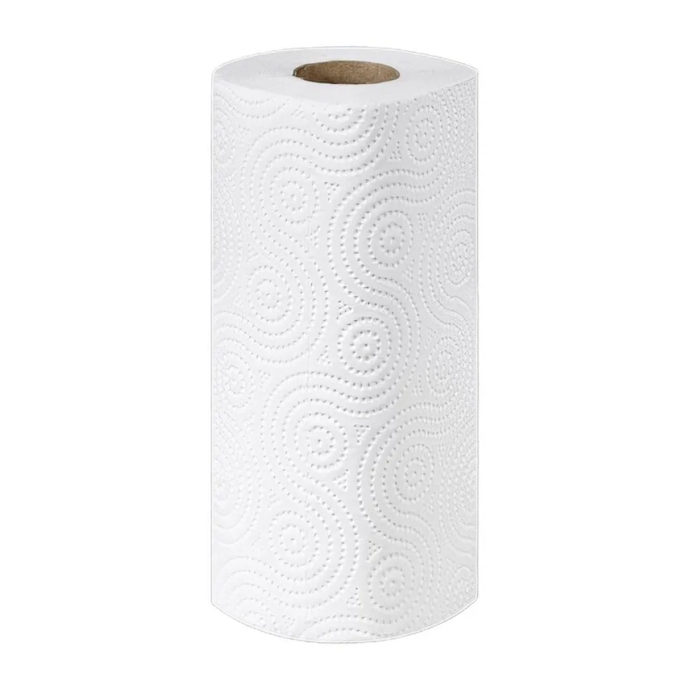EcoLine Küchenrolle 3-lagig Zellstoff 50 Blatt 22,5cm x 22cm, 32 Rollen – Bild 2