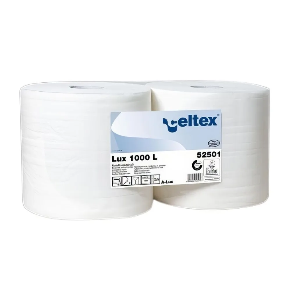 Putzpapier 2-lagig Zellstoff 26,5x38cm weiß, 2 Rollen je 1000 Blatt – Bild 2