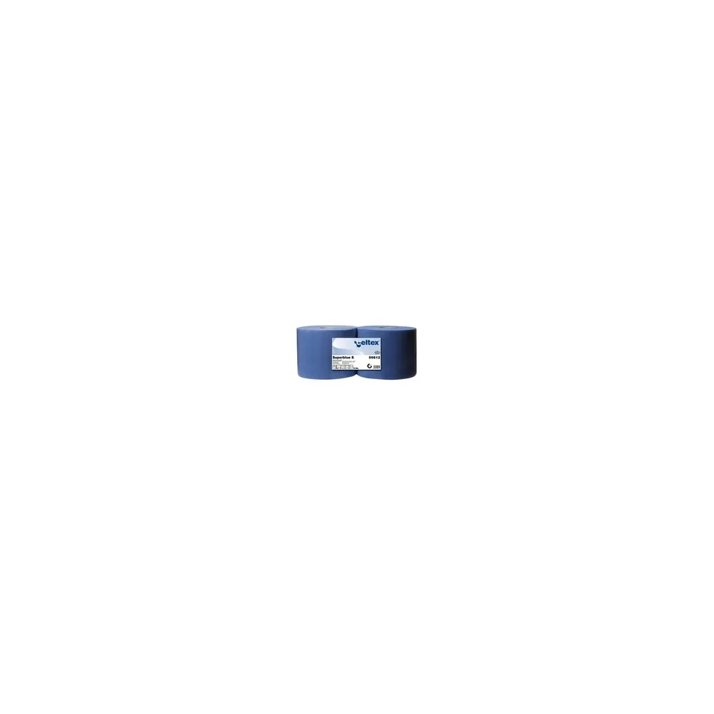 Putzpapier 3-lagig 22x36 cm blau, 2 Rollen je 500 Blatt