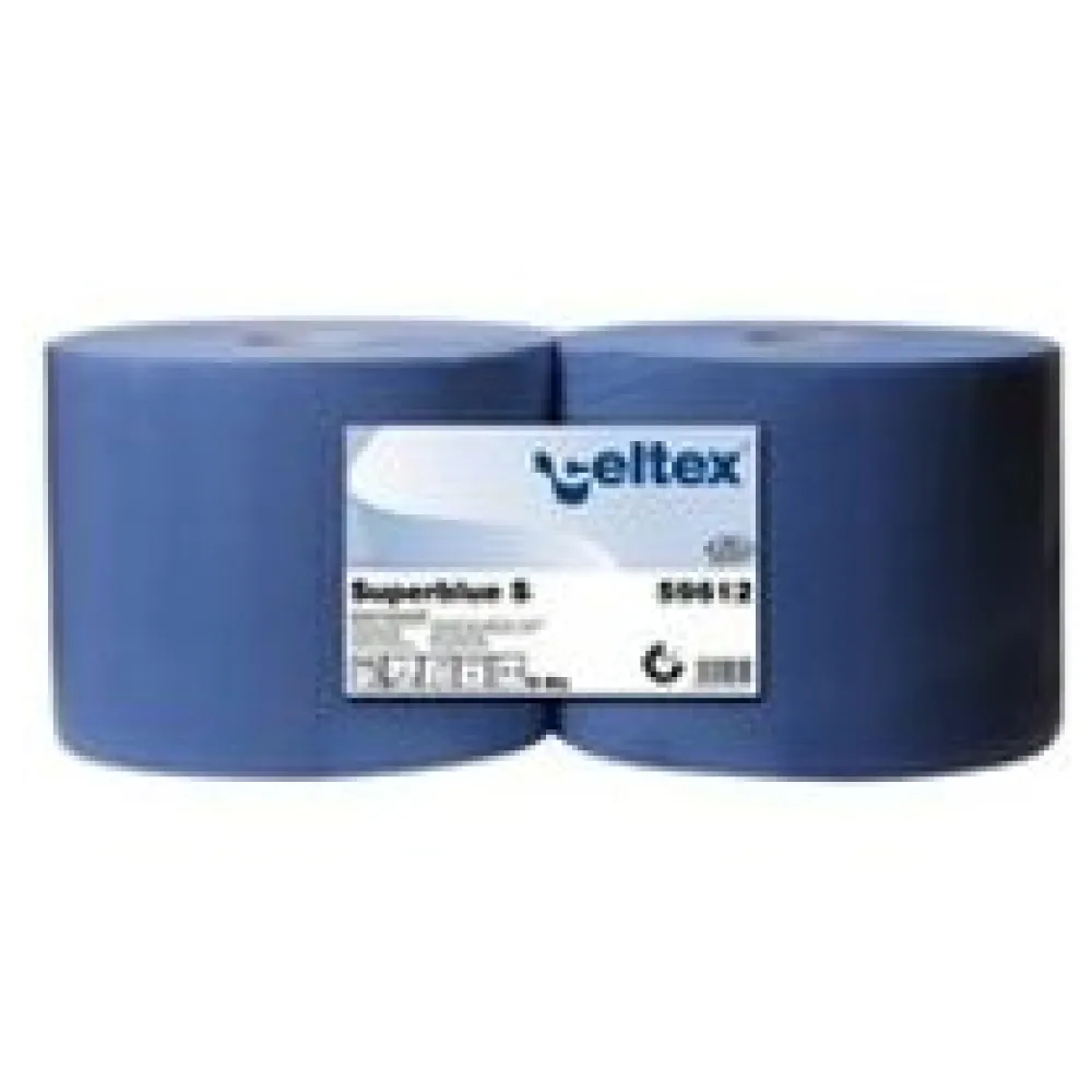 Putzpapier 3-lagig 22x36 cm blau, 2 Rollen je 500 Blatt – Bild 3