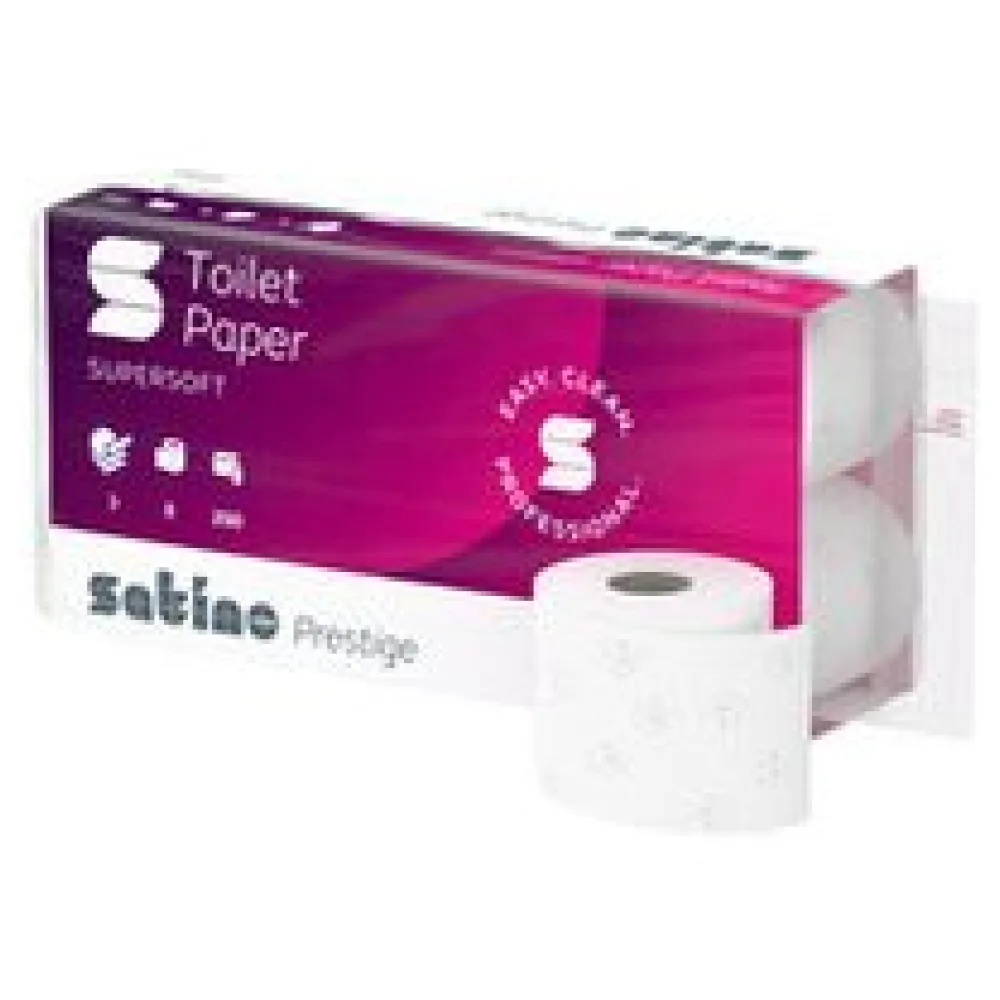 Prestige Toilettenpapier 3-lagig aus 100 Zellstoff, System MT1, 64 Rollen je 250 Blatt – Bild 3