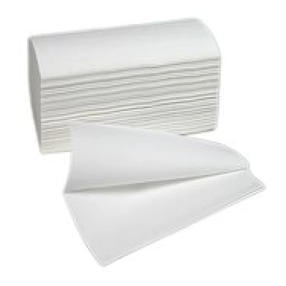 Falthandtücher V-Falz 2-lagig weiß 25x21cm, 15 Packungen je 266 Blatt