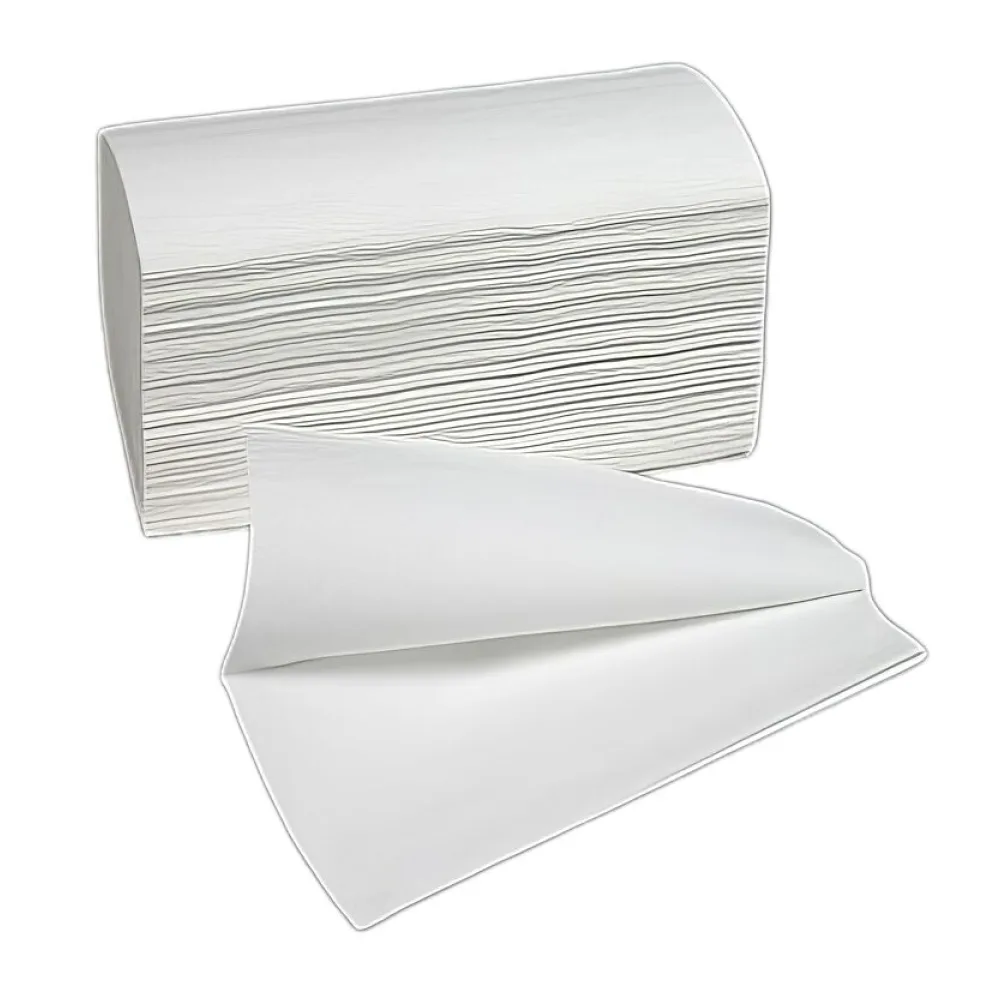 Falthandtücher V-Falz 2-lagig weiß 25x21cm, 15 Packungen je 266 Blatt – Bild 2